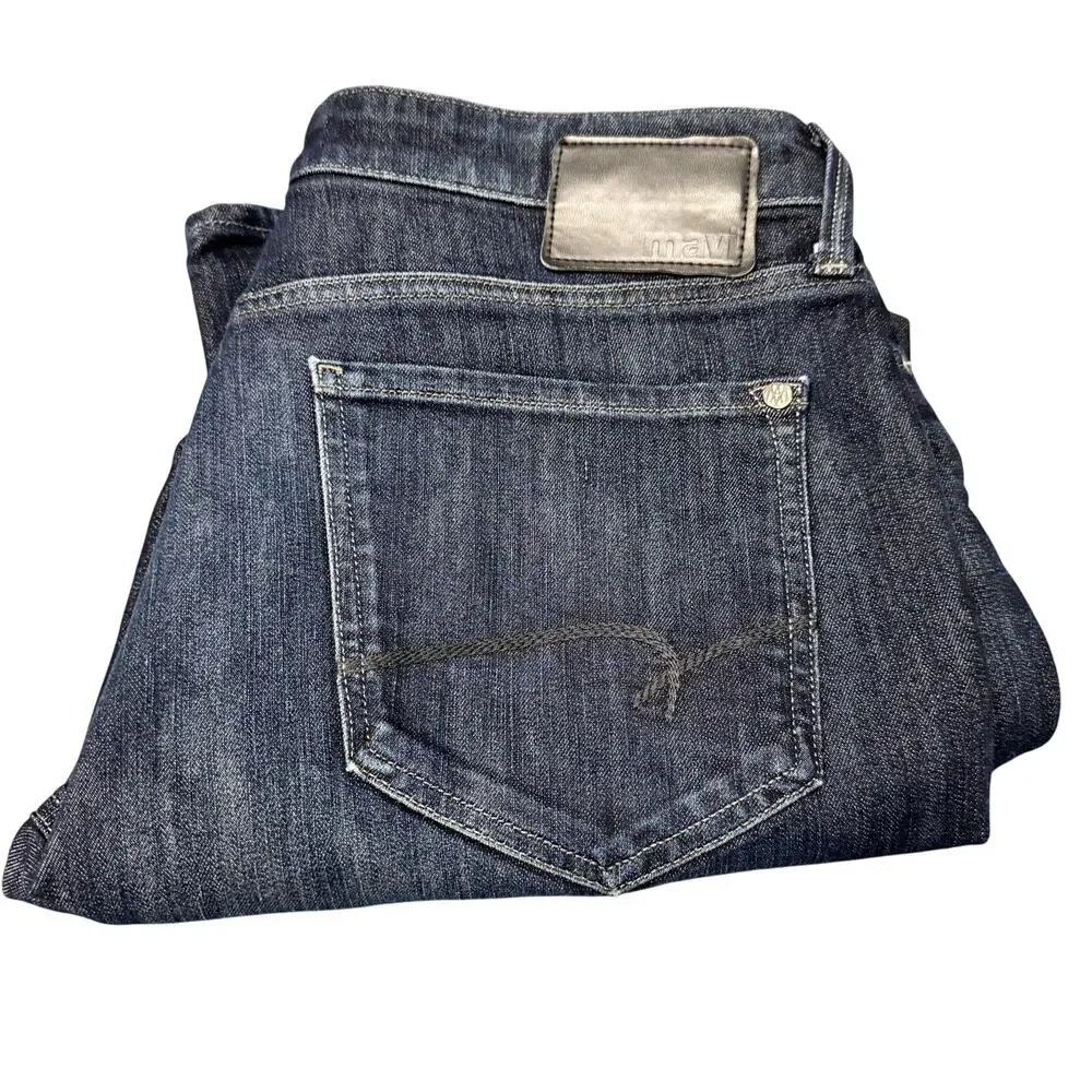 Mavi Jeans Mens 36x32 (36x31 ACTUAL) Matt Relaxed‎ Straight Leg Dark Wash Denim